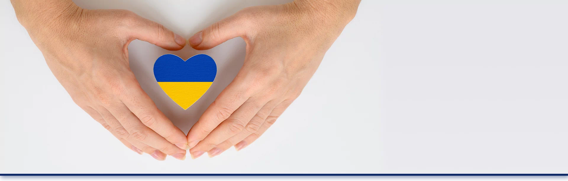 Flaga Ukrainy w kształcie serca
